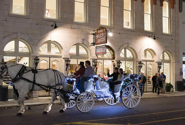 A carriage ride in Granbury