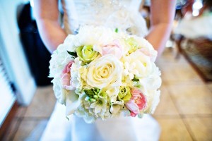 A large bouquet of flowers