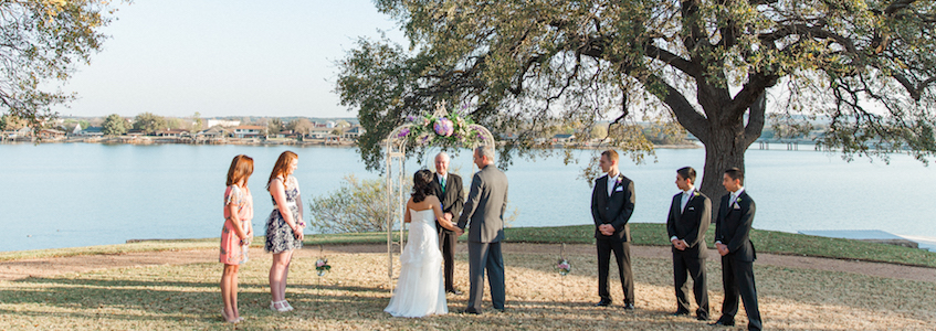 ceremony at the best place to get married in texas