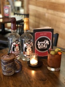 Local Goat Distillery and Mixology Bar - Table at the bar with bloody mary