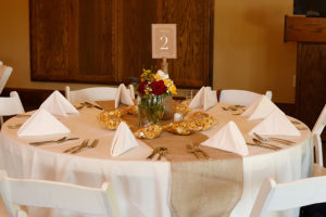 reception table and place settings