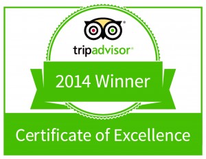 TripAdvisor Certificate of Excellence 2014